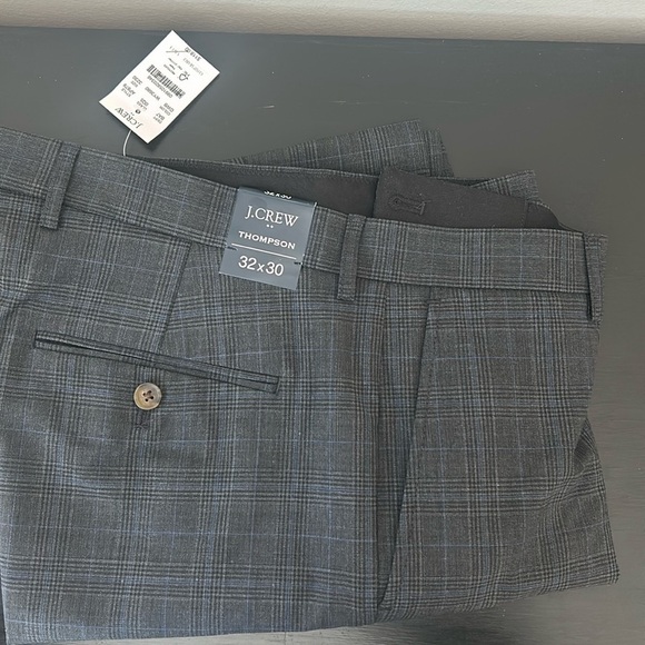 J Crew Factory Thompson pant AP879 32/30 Dark blue gray plaid - Picture 4 of 8